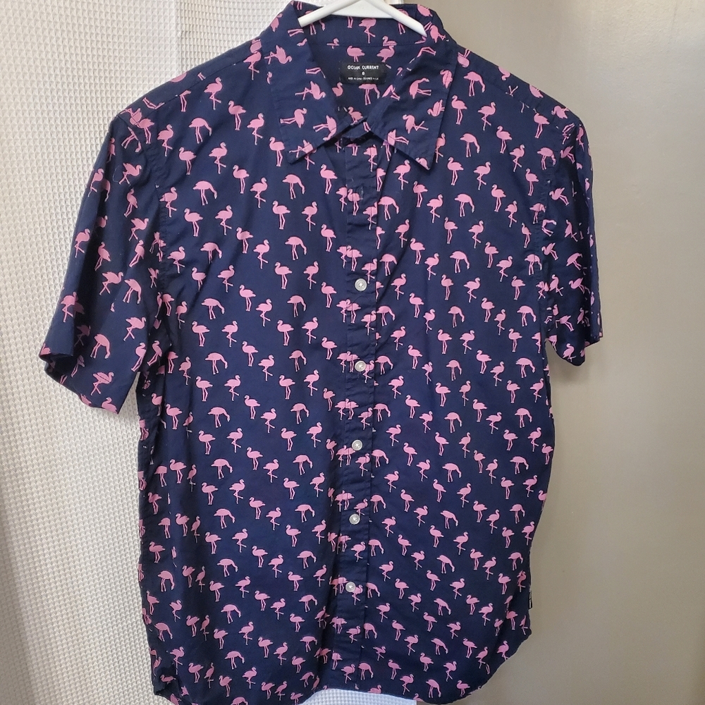 Small Flamingo Button Down Shirt